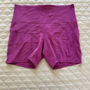 lululemon athletica High-Rise Bike Shorts in Bright Magenta